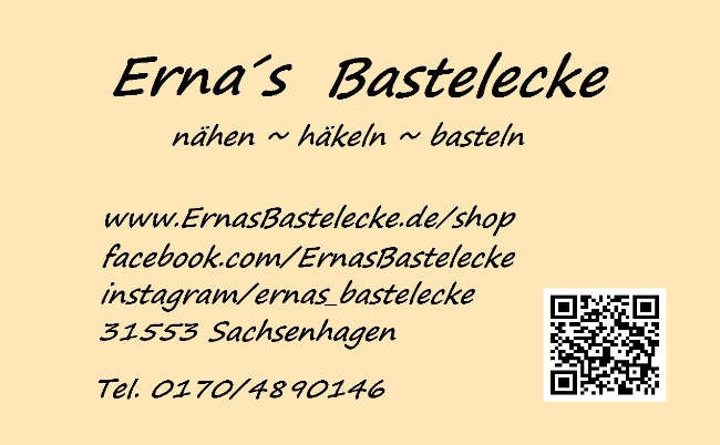 Erna's Bastelecke - nähen, häkeln und basteln