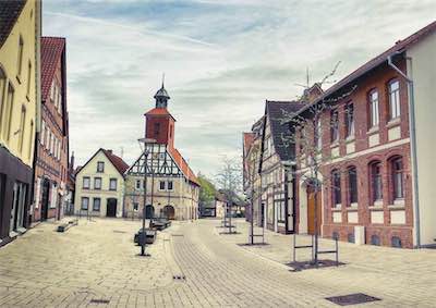 Postkarte Marktplatz Sachsenhagen