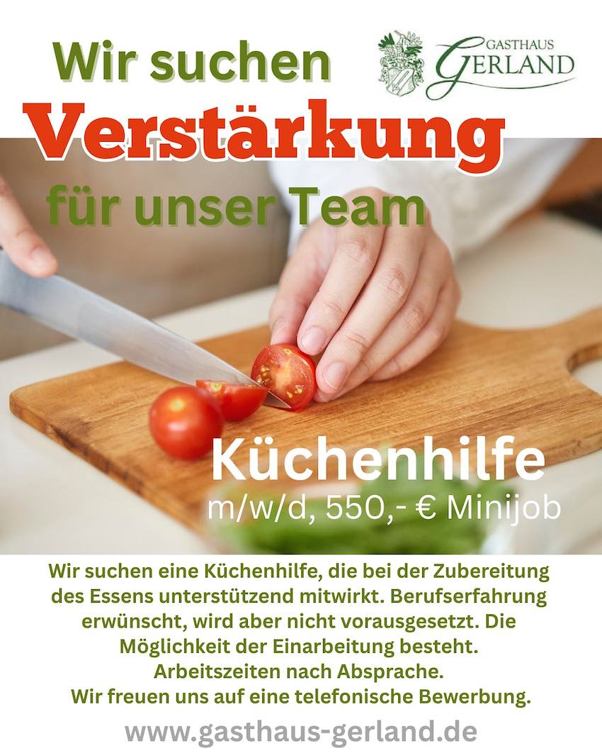 Küchenhilfe gesucht